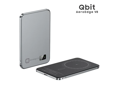 Elementz Qbit UltraSlim PD 20W 5000mAh Magnetic Power Bank w/15W Wireless Charger 1port Grey #PEV8-5gY (CCC)