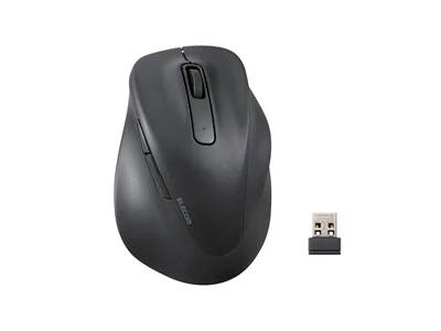 Elecom EX-G 減輕疲勞2.4GHz靜音無線滑鼠 (L-Size) #M-XgL30DbsKbK