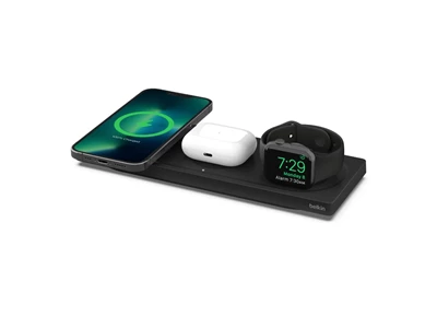 Belkin BOOST CHARGE PRO MagSafe 3-in-1 Wireless Charging Pad (Black) #WIZ016mybk