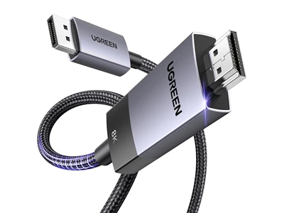 Ugreen DP115 2米 DisplayPort 轉 HDMI 線 8K@60Hz 4K@120Hz #80397
