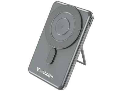 Verbatim 5in1 Charge n Go 5000mAh Magnetic Power Bank w/Lightning+TypeC+WatchCharger Black #32219