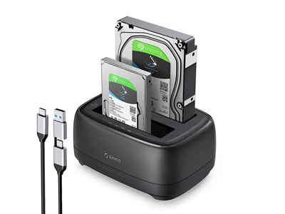 Orico 2.5"/3.5"(2bay) SATA HDD/SSD Hard Disk Docking Station 雙硬盤座 w/Clone - Usb-C #DD28C3-C