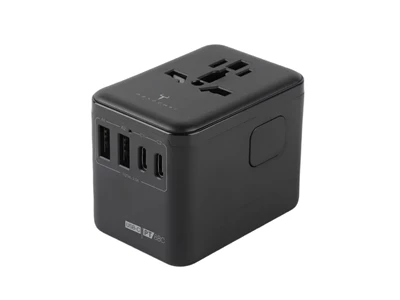 2theMax PT88C Travel Usb Charger (4port, PD, 2xUsb-A, 2xTypeC, Black) #D5463-Mb