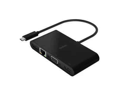Belkin USB-C Multimedia + Charge Adapter (100W) #AVC004btBK
