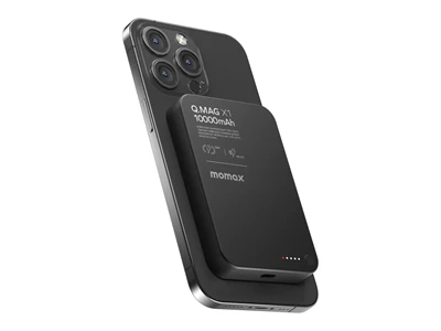 MOMAX Q.Mag X1 10000mAh 超薄無線磁吸行動電源 (黑色) #iP117AD (CCC Cert.)