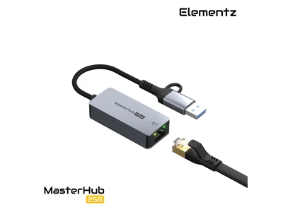 Elementz MasterHub 25G Usb-C+Usb-A 2.5G Lan Adapter #25G