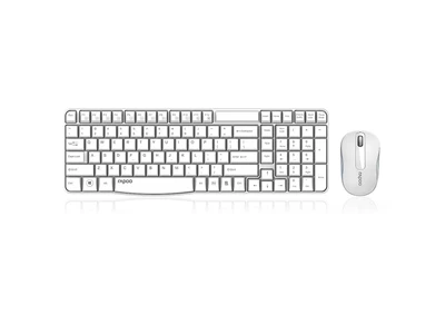 Rapoo X1800s-W Chinese Desktop Wireless Keyboard & Optical Mouse - Usb (White) #18198
