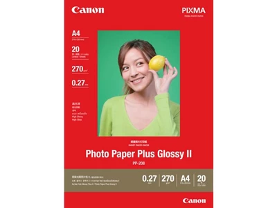 Canon PP-208 Plus GlossyⅡ 高光澤多用途相紙 A4 (20張) #1574C003AA