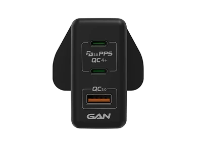 2TheMax GN65XV2 GaN Usb Charger 65W, 3port, PD, Usb-A, 2xTypeC, Black) #D23346-MB