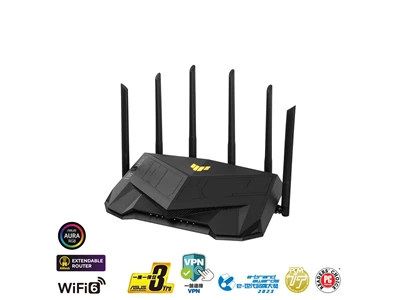 Asus TUF-AX6000 Gaming Wireless AX6000 Gigabit Router w/2.5G+Giga_LAN 1xUsb3.2 (Black) #90ig07X0-MFAC00