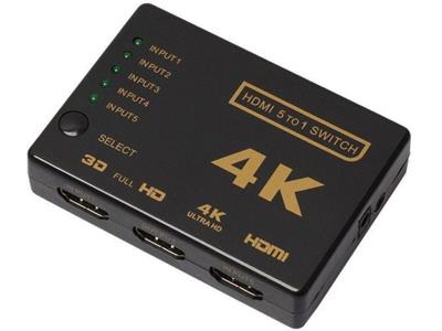 E-Mega 5in 1out HDMI Switch Box (w/Remote, 4K Support)