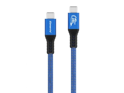 Elementz UTB-24U 4ft/1.2metre Usb-C to Usb-C Usb4 Cable 8K/40Gb/240W (Blue) #UTB-24U-120