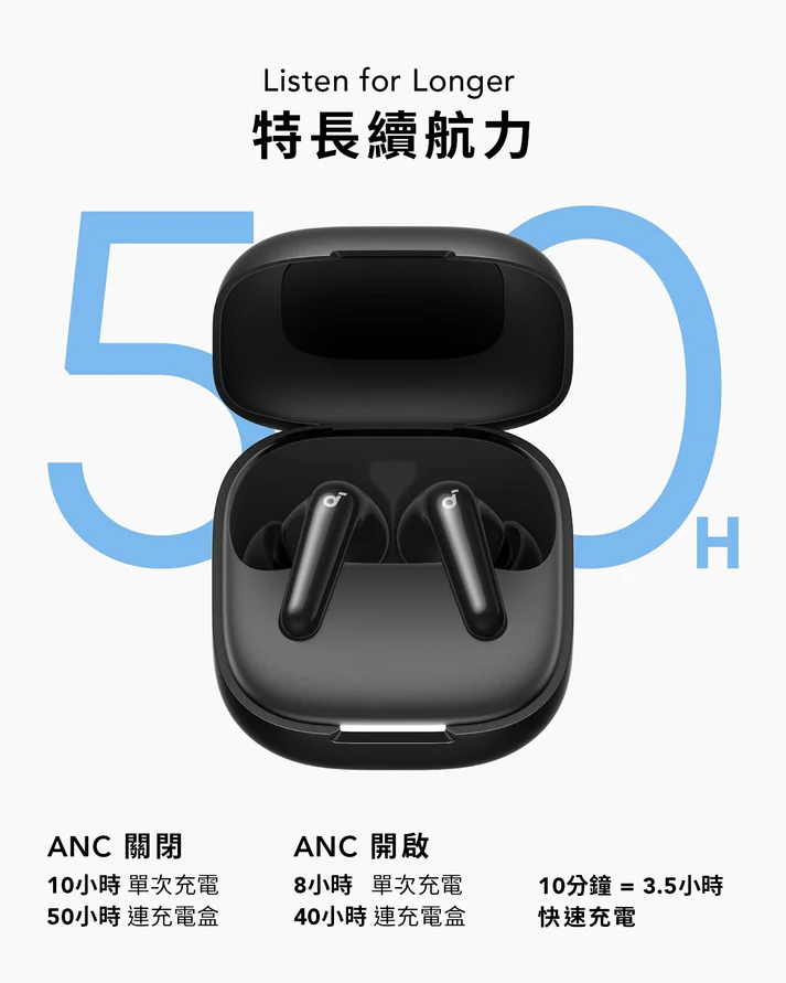 Anker Soundcore R60i NC 主動降噪真無線藍牙耳機 (白色) #D1202H21