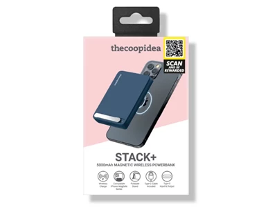 Wellent 偉倫 | thecoopidea STACK+ 5000mAh 磁力無線充電行動電源 (藍色)