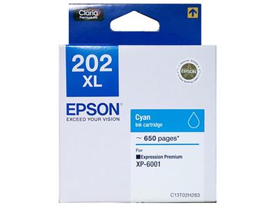 Epson 202XL Cyan Ink Cartridge (High Capacity) #C13T02H283