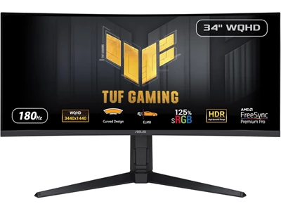 ASUS TUF WQHD VG34VQL3A 34" 180Hz 曲面電競顯示器