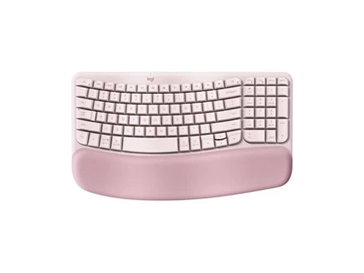 Logitech WaveKeys 人體工學英文無線鍵盤 (粉紅色) #920-012514
