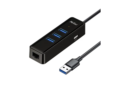 Netac WF12 USB 3.0  3位+1 RJ45 集線器  #WF12