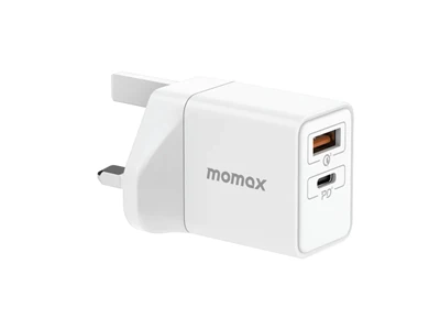 MOMAX Oneplug 25W 雙輸出快速充電器 (白色) #UM56UKW
