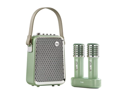 Divoom Songbird-HQ 便攜式雙麥克風卡拉OK藍牙喇叭 (綠色) #SONGBIRDHQ-GRN