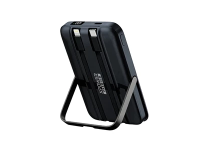 XPower W28 7in1 10000mAh Semi SSB Power Bank w/Lightning+Usb-C+WatchCharger 1port Black #W28-BK (QR,CCC)