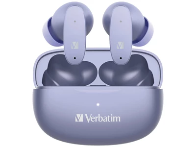 Verbatim True Wireless Stereo EarBud-Earphone - BT w/Mic ENC (Purple) #66858