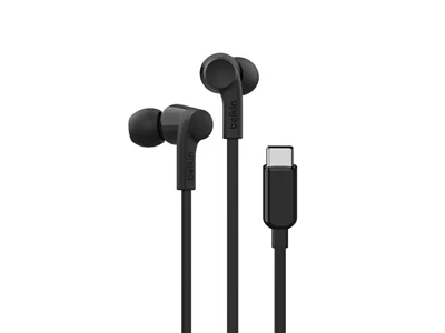 Belkin SoundForm Stereo In-Earphone w/Mic+Volume Usb-C (Black) #G3H0002btBLK