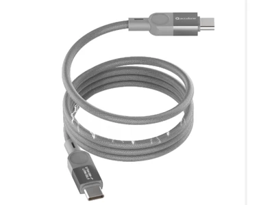 Accutone Caybo Mag 12 6.6ft/2metre Usb-C to Usb-C Cable Magnetic PD (100W) (Grey) #Caybo Mag 12