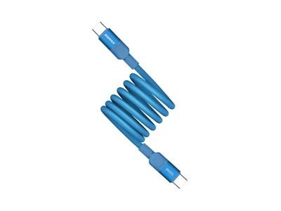 MOMAX Mag.Link 3ft/1metre Usb-C to Usb-C Cable Magnetic PD (100W) (Blue) #DC52b