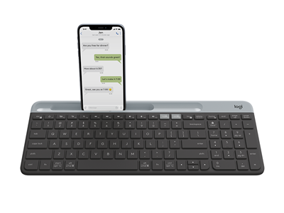 Logitech K580 Slim 英文輕薄多工無線鍵盤 (石墨灰)