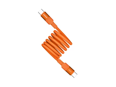 MOMAX Mag.Link 3ft/1metre Usb-C to Usb-C Cable Magnetic PD (100W) (Orange) #DC52M