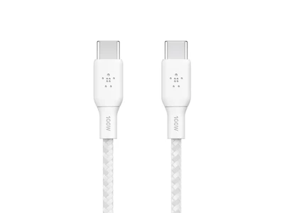 Belkin BoostCharge 2 米 USB-C 至 USB-C 100W 連接線 (白色) #CAb014bt2MwH