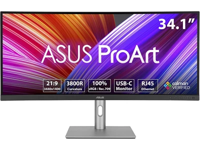 ASUS ProArt WQHD PA34VCNV 34" 曲面專業顯示器