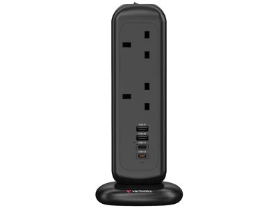 Verbatim UKPT-01 35W 2米 15合1直立式充電拖板 (黑色) #32129