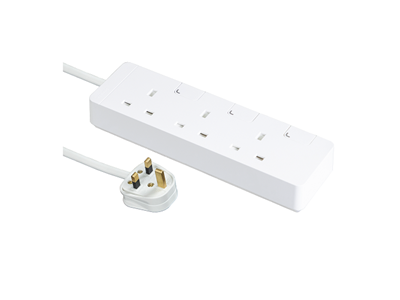 Schneider AvatarOn Extend 13A 3Head Power Strip with individual switch (3M) #TsH33_3_WE_C5