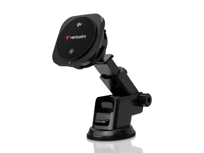 Verbatim Charge n Drive Q2 15W Magnetic Wireless Charger Car Mount with Active Cooling#31861
