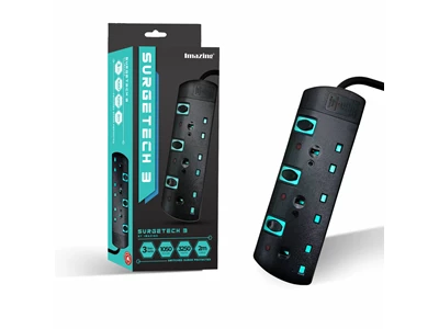 imazing Surgetech3 3位 獨立開關拖板 (3米 黑色) #IM3SK-3M