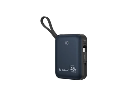 Hedonic PD3.0 45W 10000mAh Power Bank w/Lightning+Usb-C 2port Black #81082 (QR,CCC)