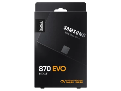 SAMSUNG MLACOM - (MZ-77E500B/EU) SATA 2.5'' disk, SSD 500GB EVO 870 SAMSUNG 使用時間4755時間 SSD 500GB EVO 870 内蔵型SSD