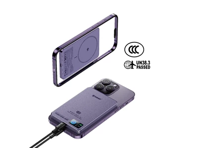 XPower MagFlight10 半固態TFT彩屏顯示 QI2.2 25W/30W 10000mAh 磁吸行動電源 (紫色) #M17PU (QR,CCC)