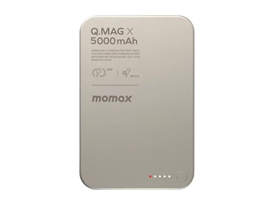 MOMAX Q.Mag X 5000mAh 超薄磁吸流動電源 - 第二代 (鈦色) #iP116AE (CCC)