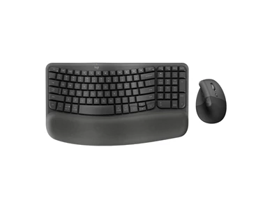 Logitech Wave Keys and Lift 美式英文人體工學鍵鼠套裝 (石墨灰) #920-013639