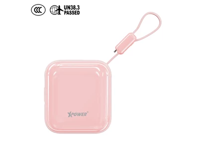XPower Ultra Pocket 10000mAh 行動電源 w/Lightning+Usb-C 2port (粉紅色) #F1103-PK (QR, CCC)