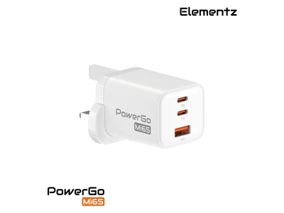 Elementz PowerGo GaN 65W 快速充電器 (白色) #Mi65-Wh