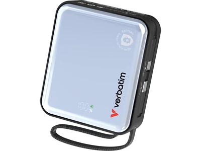 Verbatim SnapQub 10000mAh Qi2.2 25W 10000mAh 半固態磁吸無線行動電源 (藍色) #30271(QR,CCC)