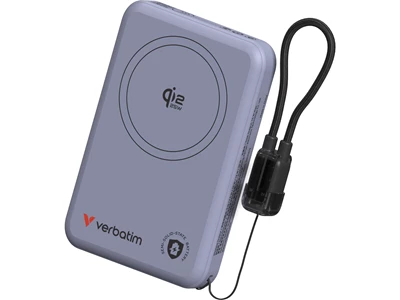 Verbatim SnapBlok PD3.0 25W 10000mAh 半固態磁吸無線流動充電池 (紫色) #67070 (QR,CCC)