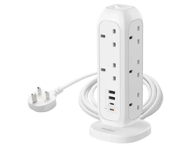 MOMAX OnePlug PD20W 2A2C 11 Head Power Strip (White) #US11