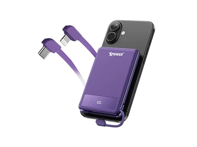 XPower MagThin 10 MT10 PD3.0 10000mAh 行動電源連充電線 (紫色) #MT10Purple (QR, CCC)