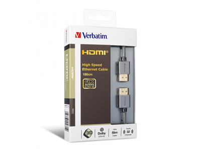 Verbatim Premium HDMI 2.0 Cable with ethernet 1.8m 6ft #65671