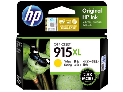 HP 915XL 黃色原廠墨盒 (高用量) #3YM21AA